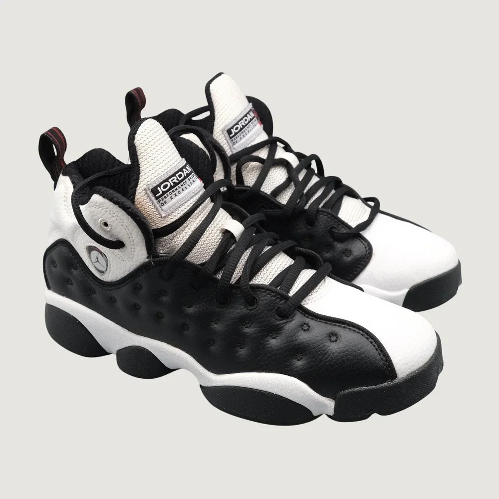 Jordan Jumpman Team II Black White Leather Basketball Shoes 7 820273-010